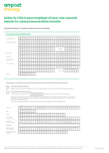 An Post Money Current Account Salary Mandate