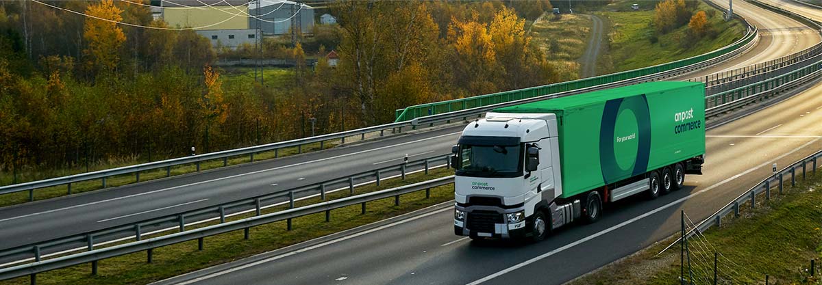 An Post’s truck on a motorway