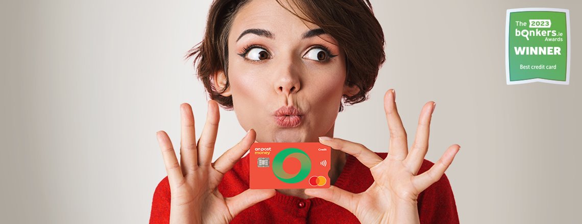 Woman holding An Post Classic Credit Card