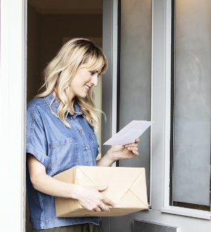 Woman with mail