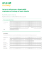 An Post Money Change Bank Details for Direct Debit