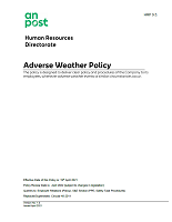 Adverse Weather Policy 