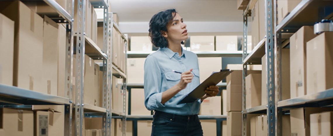 Woman with a clipboard