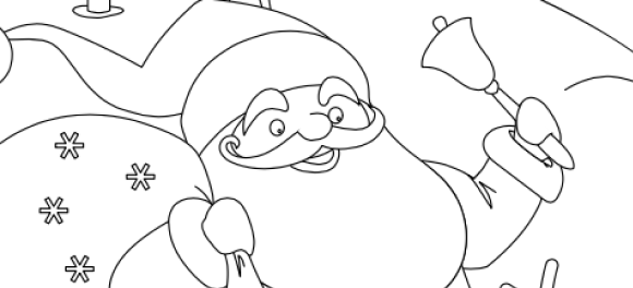 Picture of Santa to colour in